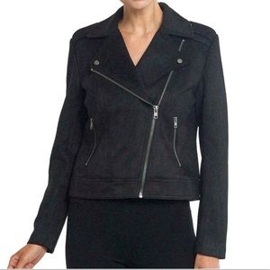 Philosophy faux leather black moto jacket